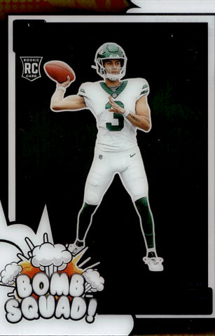 2024 Jordan Travis Panini Clearly Donruss BOMB SQUAD BLUE ROOKIE 43/49 New York Jets #9