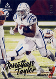 2020 Jonathan Taylor Panini Chronicles LUMINANCE PURPLE FOIL ROOKIE 16/49 RC #215 Indianapolis Colts
