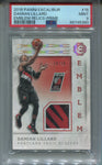 2016-17 Damian Lillard Panini Excalibur EMBLEM PATCH 10/10 RELIC PSA 9 #15 Portland Trail Blazers 5380