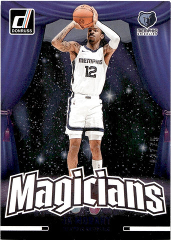 2024-25 Ja Morant Panini Donruss MAGICIANS BLUE WINTER 02/75 #7 Memphis Grizzlies