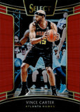 2018-19 Vince Carter Panini Select RED CONCOURSE LEVEL 129/199 #82 Atlanta Hawks