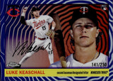 2025 Luke Keaschall Topps Chrome Platinum Anniversary PURPLE VIBRATIONS ROOKIE 141/250 RC #272 Minnesota Twins