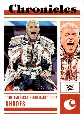 2023 Cody Rhodes Panini Chronicles RED 158/199 #24
