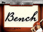 2012 Johnny Bench Topps Series 1 HISTORICAL STITCHES PATCH Cincinnati Reds #HS-JB