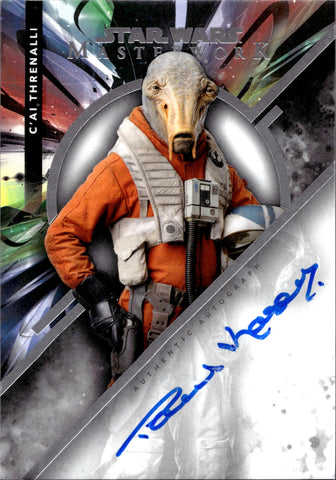 2023 Paul Kasey as C'ai Threnalli Topps Star Wars Masterwork AUTO AUTOGRAPH #MWA-PK 1