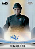 2022 Topps Chrome The Mandalorian Autograph Katy O'Brian as Comms Officer #A-KO AUTO
