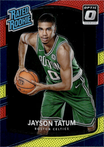 2017-18 Jayson Tatum Donruss Optic MEGA BOX RED & YELLOW RATED ROOKIE RC #198 Boston Celtics