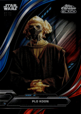 2024 Plo Koon Topps Chrome Black BLUE RED LAVA REFRACTOR 69/99 #67