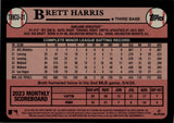 2024 Brett Harris Topps 1989 DESIGN ROOKIE ORANGE MOJO 21/25 RC #T89C-21 Oakland A's