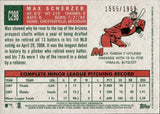 2008 Max Scherzer Topps Heritage Chrome ROOKIE 1555/1959 RC #C298 Arizona Diamondbacks