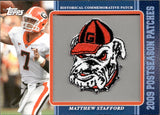 2009 Matthew Stafford Topps HISTORICAL COMMEMORATIVE PATCH ROOKIE RC #PPR49 Georgia Bulldogs Detroit Lions