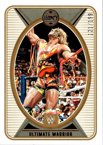 2022 Ultimate Warrior Panini Chronicles LEGACY RED 121/199 #148 WWE Legend
