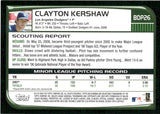 2008 Clayton Kershaw Bowman Draft ROOKIE RC #BDP26 Los Angeles Dodgers 3