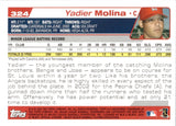 2004 Yadier Molina Topps ROOKIE RC #324 St. Louis Cardinals 2