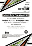 2022-23 Hanna Cavinder Bowman University's Best of 22/23 AUTO AUTOGRAPH #BOA-HAC Miami Hurricanes