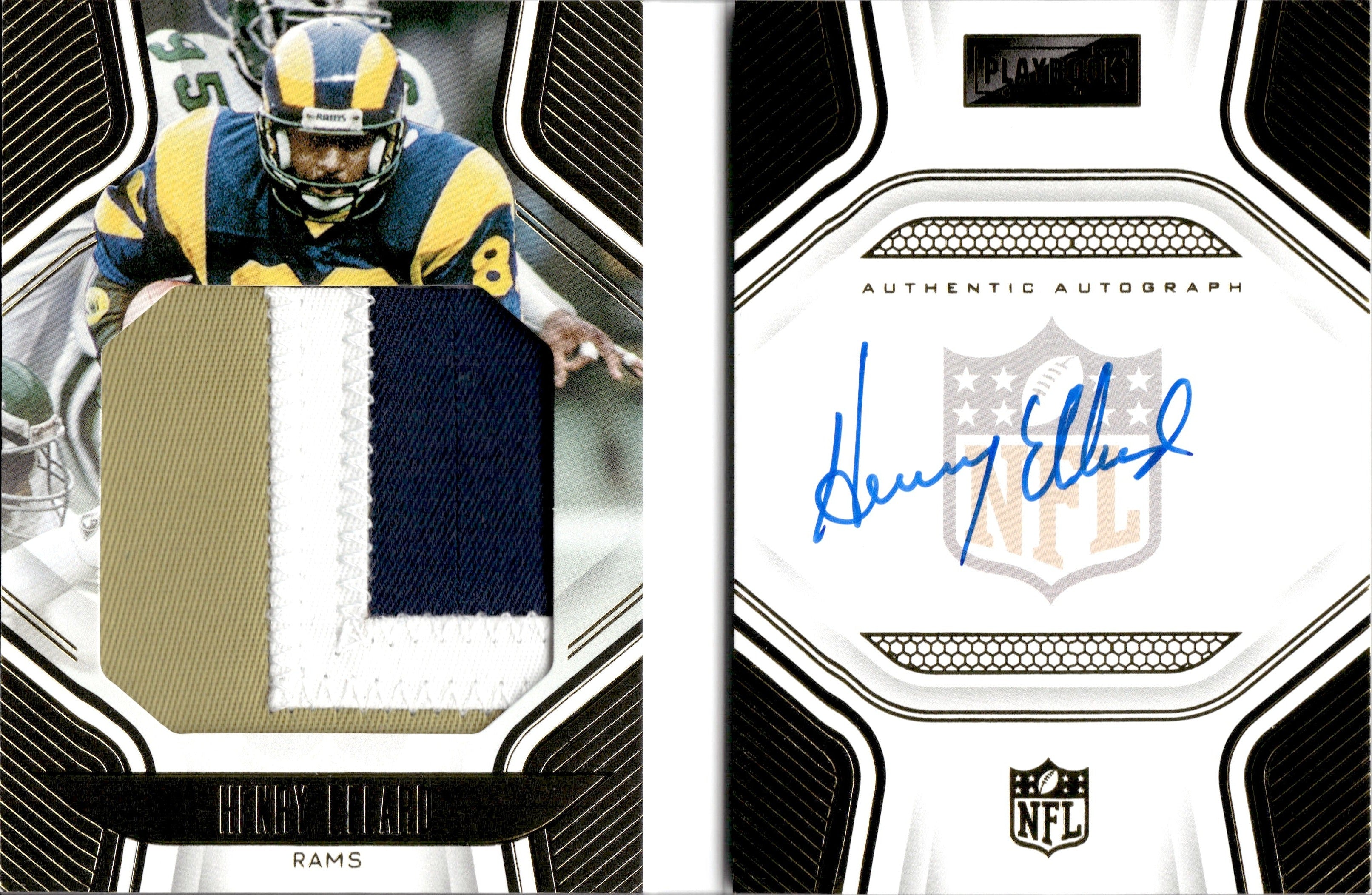 2022 Henry Ellard Panini Playbook PATCH AUTO 03/99 AUTOGRAPH #PJA-HE L