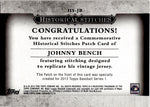 2012 Johnny Bench Topps Series 1 HISTORICAL STITCHES PATCH Cincinnati Reds #HS-JB