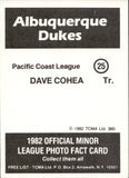 1982 Albuquerque Dukes TCMA COMPLETE 27 CARD SET W/ John Franco & Orel Hershiser #1-27