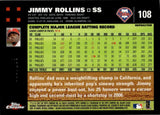 2007 Jimmy Rollins Topps Chrome WHITE REFRACTOR 637/660 #108 Philadelphia Phillies
