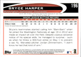 2012 Bryce Harper Topps Chrome ROOKIE RC #196 Washington Nationals