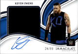 2023 Kevin Owens Panini Immaculate WWE PREMIUM JUMBO SHIRT AUTO 24/99 AUTOGRAPH RELIC #PM-KOW Friday Night Smackdown