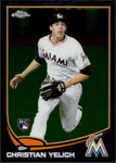 2013 Christian Yelich Topps Chrome Update ROOKIE RC #MB-47 Miami Marlins