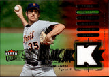 2007 Justin Verlander Fleer Ultra STRIKE ZONE MATERIALS JERSEY RELIC #SZ-JV Detroit Tigers