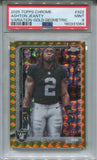 2025 Ashton Jeanty Topps Chrome GOLD GEOMETRIC REFRACTOR VARIATION ROOKIE 37/50 RC PSA 9 #322 Las Vegas Raiders 1064