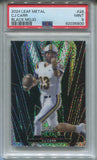 2024 CJ Carr Leaf Metal BLACK MOJO ROOKIE 2/6 RC PSA 9 #26 Notre Dame Fighting Irish