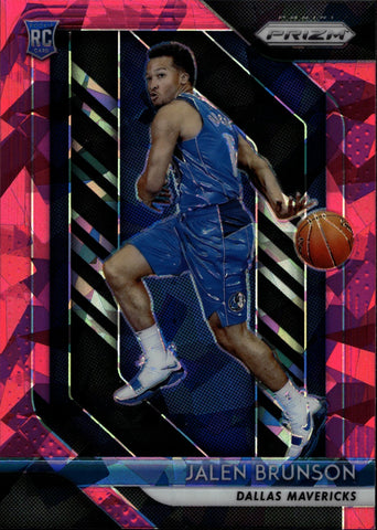 2018-19 Jalen Brunson Panini Prizm PINK CRACKED ICE ROOKIE RC #250 Dallas Mavericks