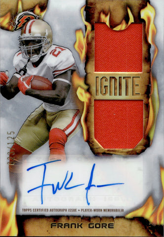 2023 Frank Gore Topps Composite IGNITE DUAL JERSEY AUTO 023/125 AUTOGRAPH RELIC #RISPA-FG San Francisco 49ers