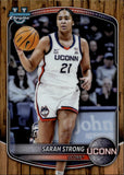 2025 Sarah Strong Bowman University Chrome PROSPECT FLOORBOARD REFRACTOR 017/125 #BCP-80 UConn Huskies