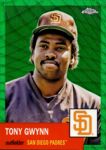 2022 Tony Gwynn Topps Chrome Platinum Anniversary GREEN WAVE 87/99 #146 San Diego Padres HOF