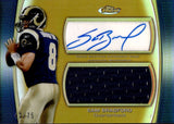 2012 Sam Bradford Topps Finest GOLD REFRACTOR JERSEY AUTO 42/75 AUTOGRAPH RELIC #AJR-SB St. Louis Rams