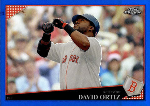 2009 David Ortiz Topps Chrome BLUE REFRACTOR 118/199 #16 Boston Red Sox HOF