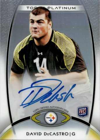 2012 David DeCastro Topps Platinum ROOKIE RC AUTO AUTOGRAPH #160 Pittsburgh Steelers