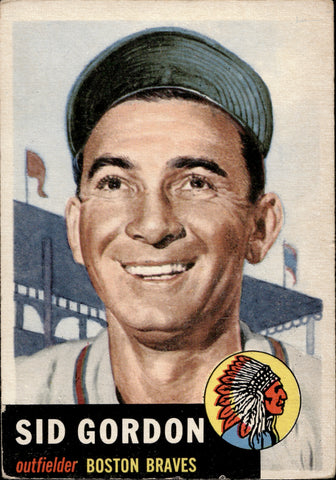 1953 Sid Gordon Topps #117 Boston Braves BV $30