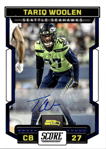 2023 Tariq Woolen Panini Score SIGNATURES AUTO AUTOGRAPH #185 Seattle Seahawks