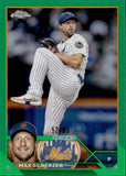 2023 Max Scherzer Topps Chrome GREEN REFRACTOR 52/99 #148 New York Mets