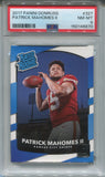 2017 Patrick Mahomes Panini Donruss RATED ROOKIE RC PSA 8 #327 Kansas City Chiefs 6870