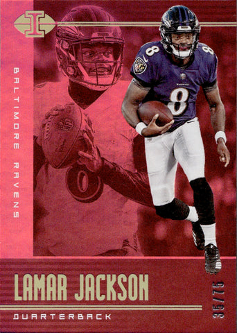 2019 Lamar Jackson Panini Illusions PINK 35/75 #60 Baltimore Ravens