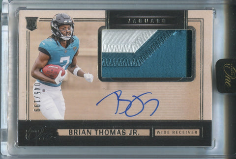 2024 Brian Thomas Jr. Panini One ROOKIE PATCH AUTO 145/199 AUTOGRAPH RELIC #3 Jacksonville Jaguars