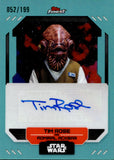 2023 Tim Rose as Admiral Ackbar Topps Finest Star Wars AQUA REFRACTOR AUTO 052/199 AUTOGRAPH #FA-TR