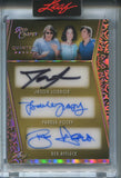2025 Jason London Parker Posey Ben Affleck Milla Jovovich Cole Hauser Leaf Red Carpet GOLD FOIL QUINTET 5 WAY AUTO 1/1 ONE OF ONE AUTOGRAPH #Q-2 Dazed and Confused