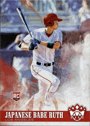2018 Shohei Ohtani Panini Diamond Kings JAPANESE BABE RUTH ROOKIE RC #76 Anaheim Angels