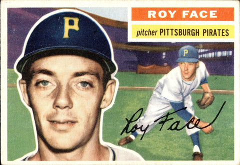 1956 Roy Face Topps #13 Pittsburgh Pirates BV $20