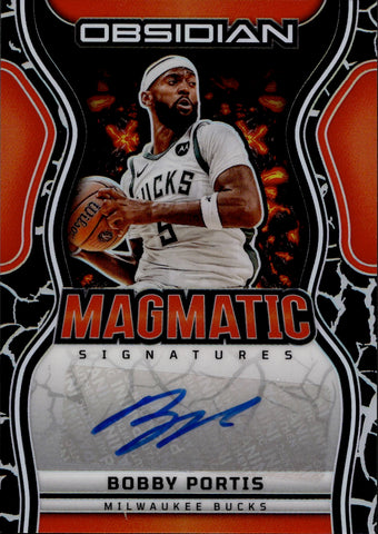 2024-25 Bobby Portis Panini Obsidian MAGMATIC AUTO 098/149 AUTOGRAPH #MS-BOB Milwaukee Bucks