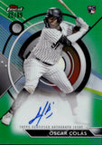 2023 Oscar Colás Topps Finest ROOKIE GREEN REFRACTOR AUTO 25/99 AUTOGRAPH #FA-OCO Chicago White Sox