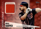 2019 Bryce Harper Topps Series 1 RED MAJOR LEAGUE MATERIAL JERSEY 05/25 RELIC #MLM-BH Washington Nationals