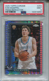2025-26 Kon Knueppel Topps Chrome PRISM REFRACTOR ROOKIE RC PSA 9 #254 Charlotte Hornets 9856